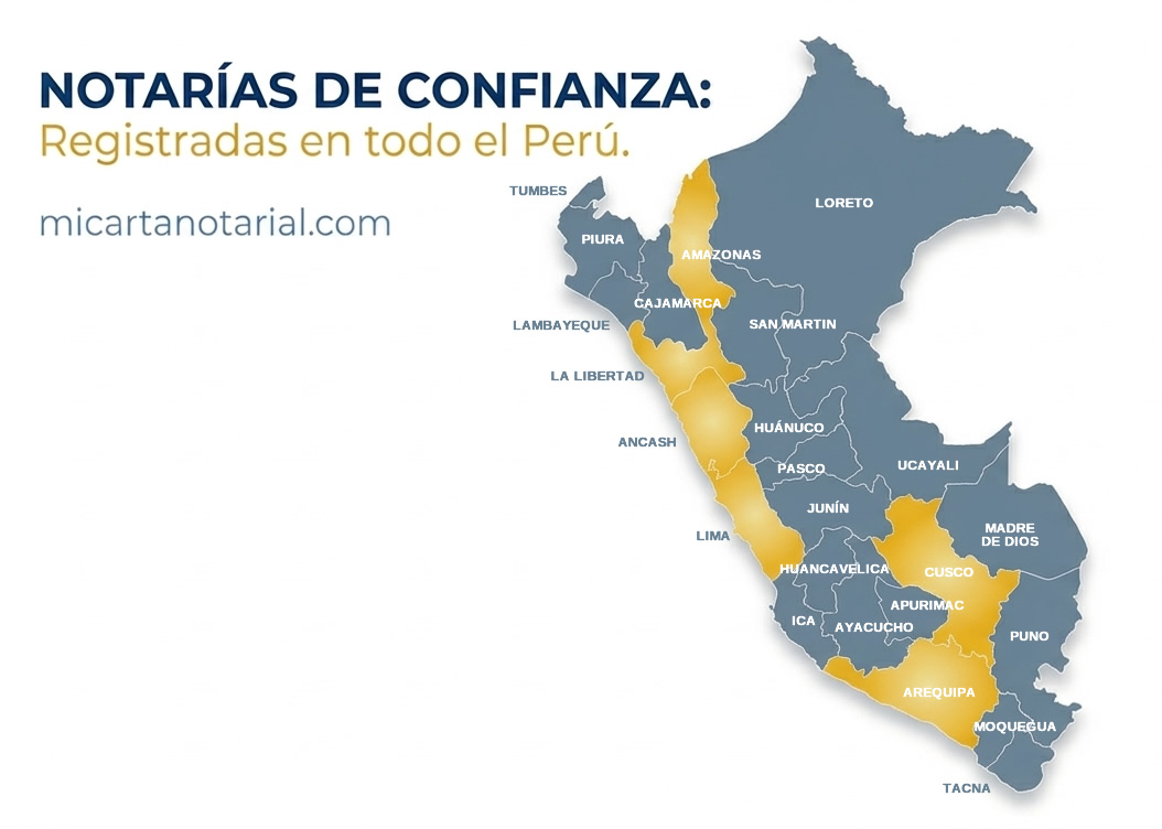 Notarias del Perú Registradas por MI CARTA NOTARIAL